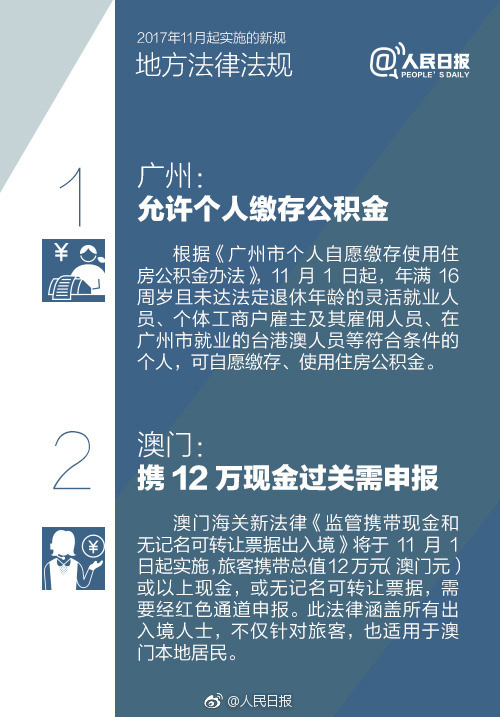 【方圆信息快讯】11月起，这些新规将会影响你我！